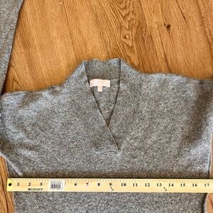 Benedetta B Italian Cashmere Merino Sweater Exposed Seams Gray M